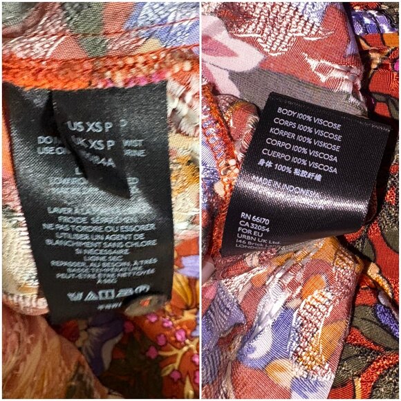 Anthropologie Vale Maxi Dress size XS petite XSP shirtdress retro floral - Picture 11 of 11